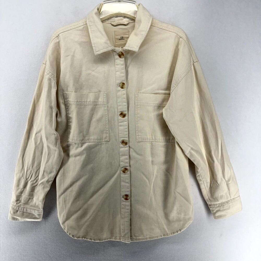 Thread+Supply White Denim Jean Jacket‎ Ladies Size S